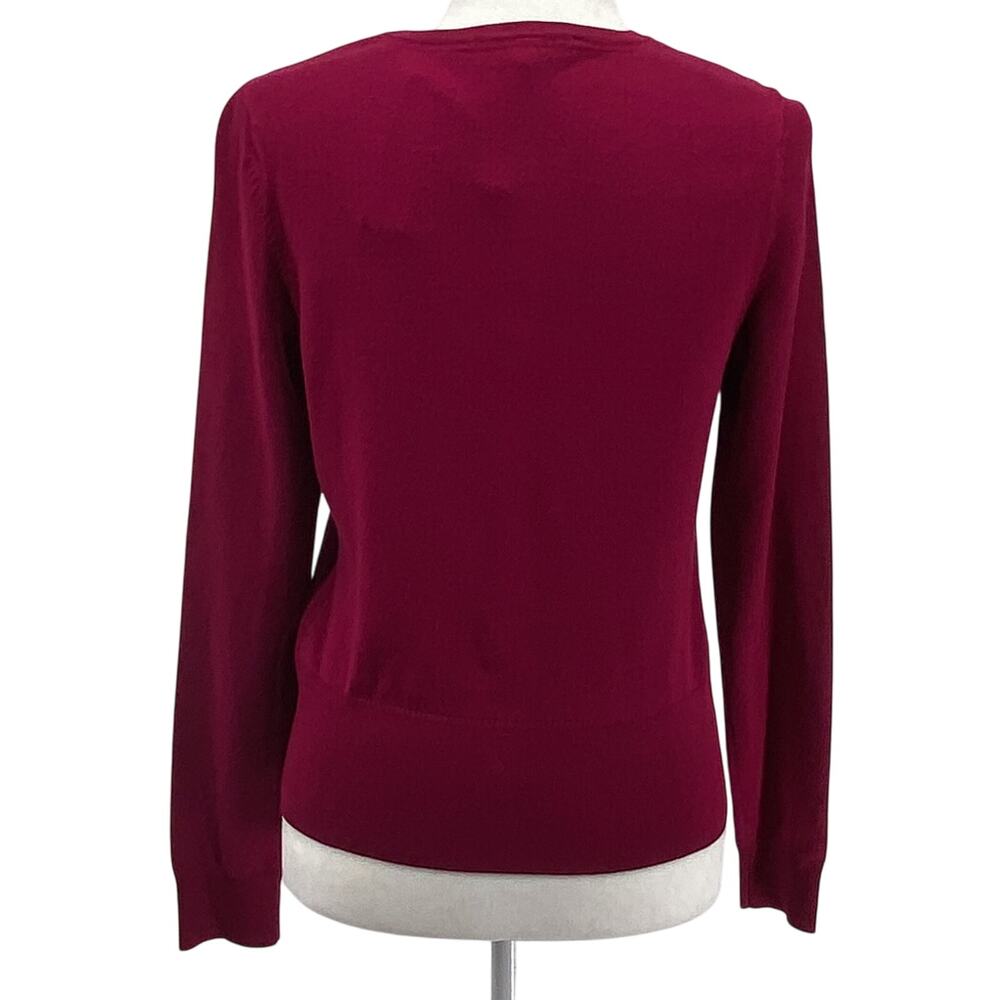 WHBM Womens Empress Red Jeweled Button Cardigan Small NWT - Picture 3 of 11